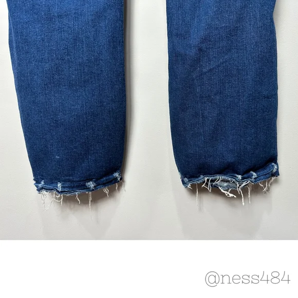 Torrid Mid Rise Slim Boot Jeans Dark Wash Stretch Distressed Hem Women 22R - Picture 6 of 7